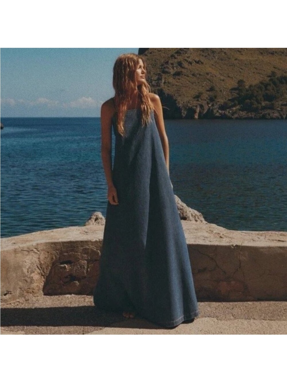 Zara’s Denim Maxi Dress